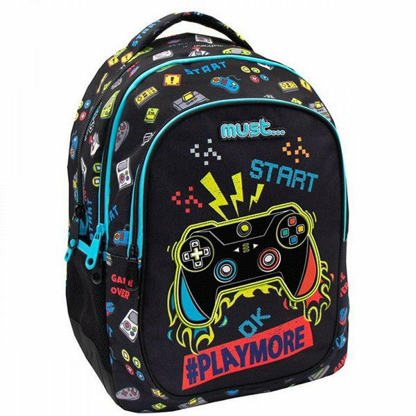 ΣΧΟΛΙΚΗ ΤΣΑΝΤΑ ΠΛΑΤΗΣ ΔΗΜΟΤΙΚΟΥ MUST GAMER PLAY MORE (584513)